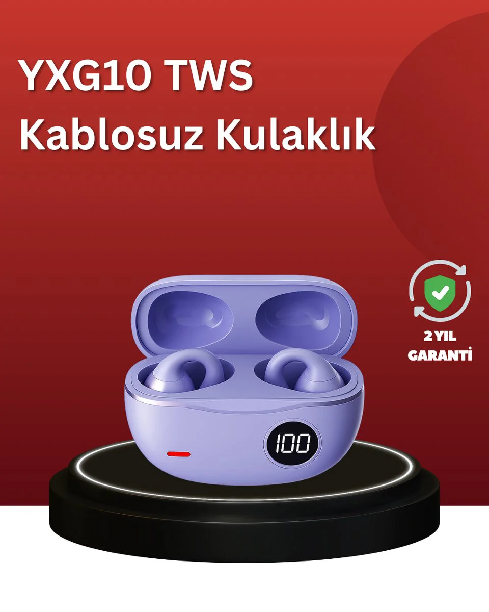 YXG10 Açık Kulak Bluetooth Kulaklık - Klipsli Spor Tasarım 30 Saat Pil