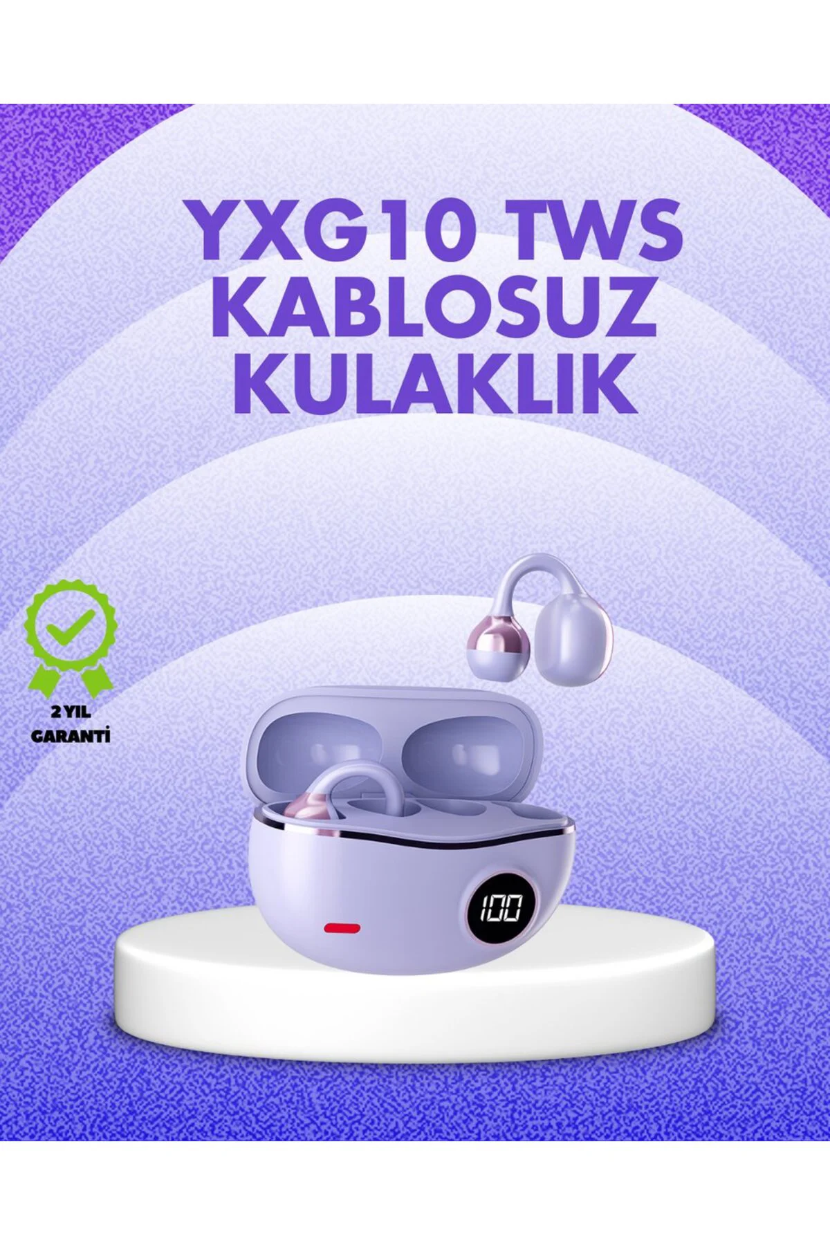 YXG10 Kablosuz Kulaklık – Bluetooth 5.4, Dokunmatik, LED Ekranlı 