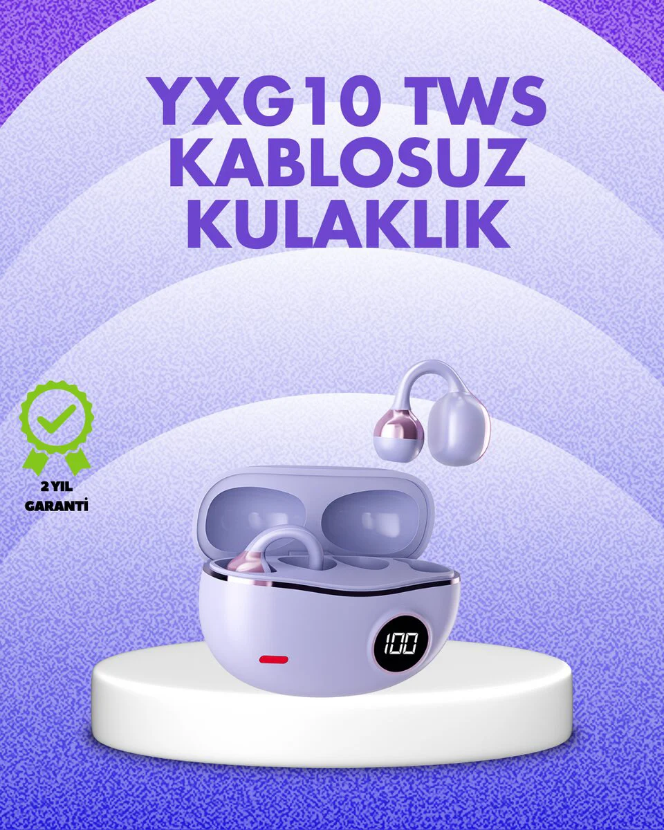 YXG10 Kablosuz Kulaklık – Bluetooth 5.4, Dokunmatik LED Ekranlı Şarj Kutusu
