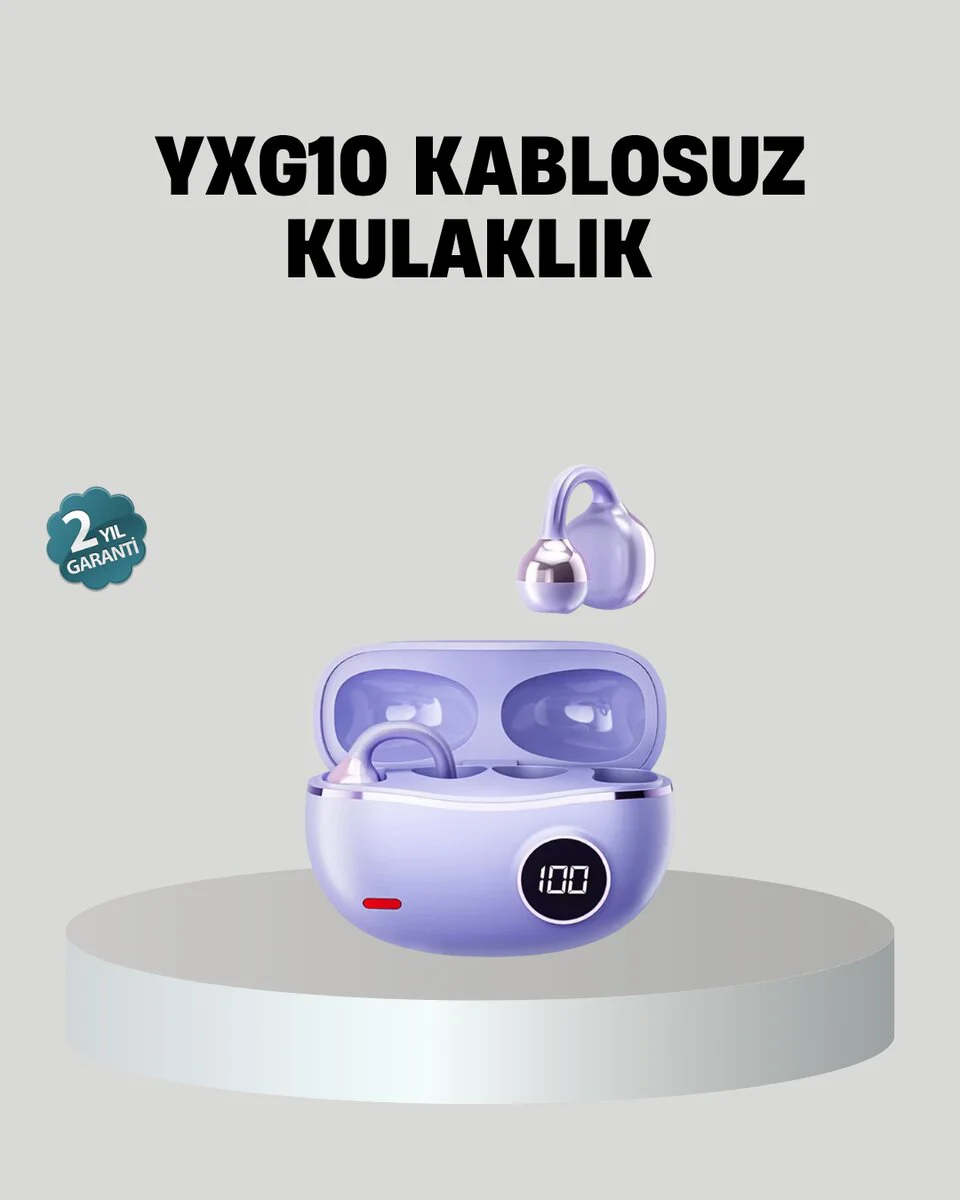 YXG10 Kulak Arkası Klipsli Bluetooth Kulaklık - Ergonomik Silikon Spor Kulaklığı