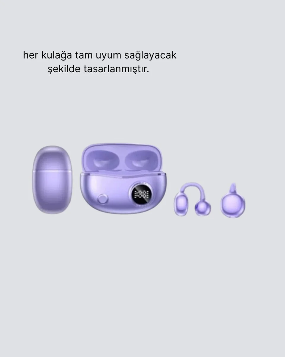YXG10 Kulak Arkası Klipsli Bluetooth Kulaklık - Ergonomik Silikon Spor Kulaklığı