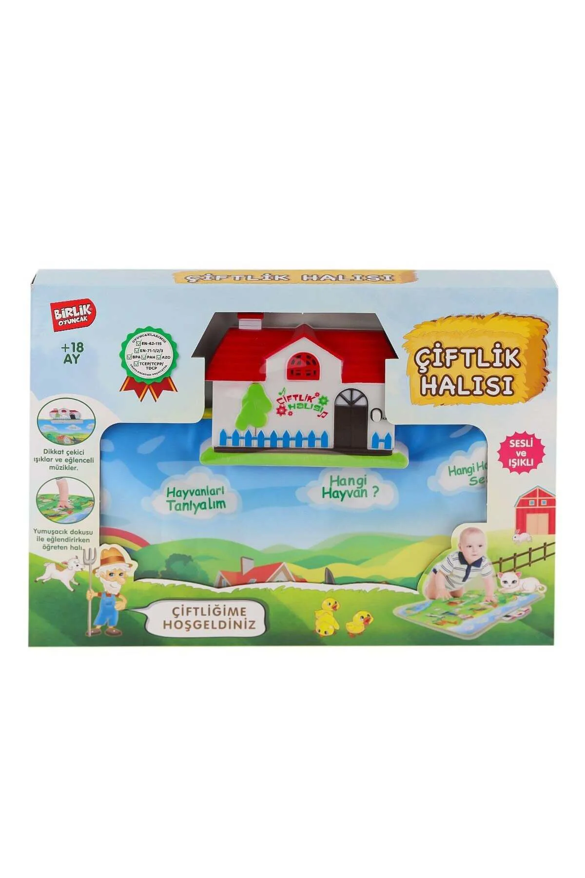 Yy-571 A622374Tr-U Sesli Ve Işıklı Eğitici Çiftlik Halısı -Birliktoys
