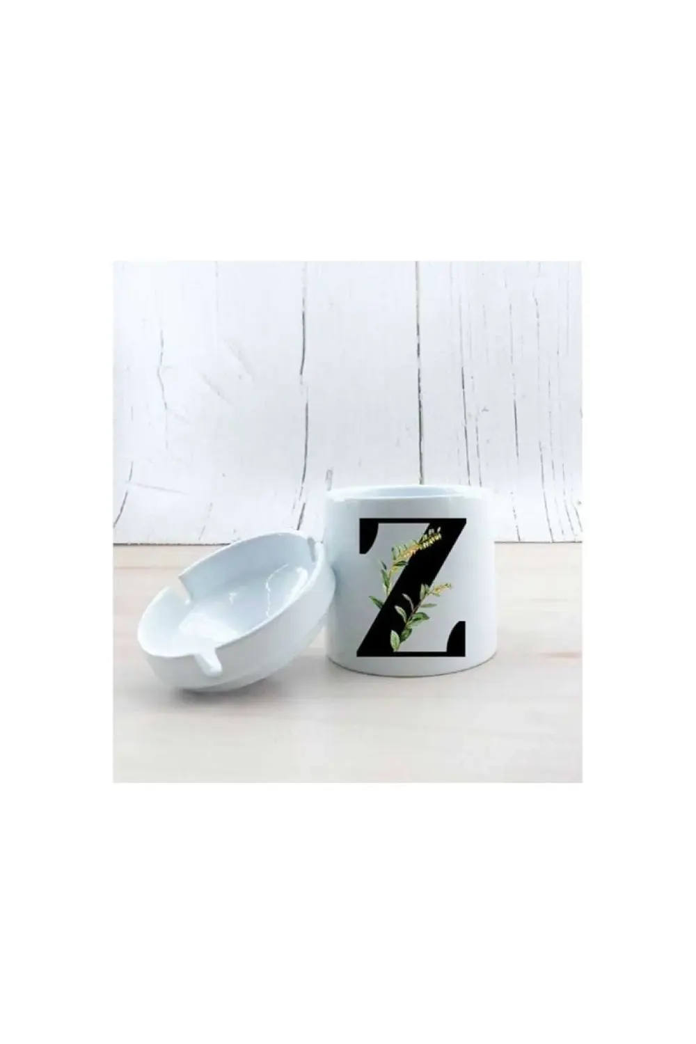 Z Harf Yapraklı Seramik Küllük