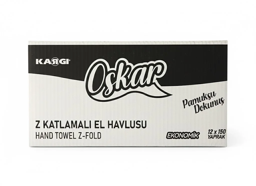 Z Katlı Kağıt Havlu 150'li Ambalaj | 12'li Koli - Dispanser Uyumlu Higienik Havlu