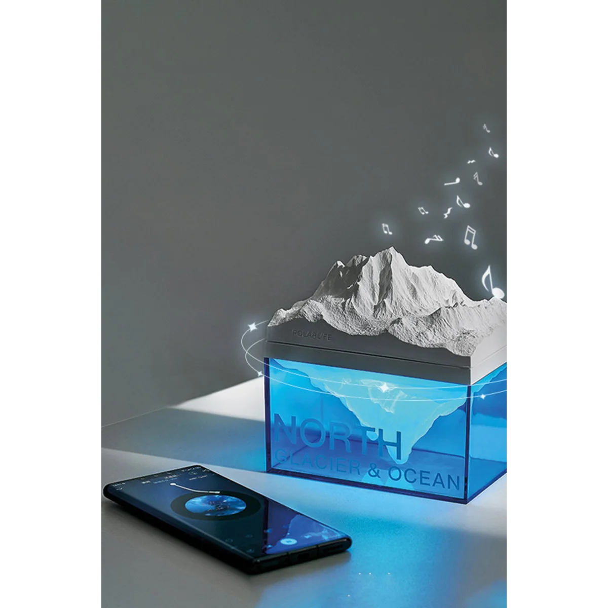 Z4 Mavi Kuzey Okyanus Temalı Aroma Gece Lambası ve Kablosuz Bluetooth Hoparlör