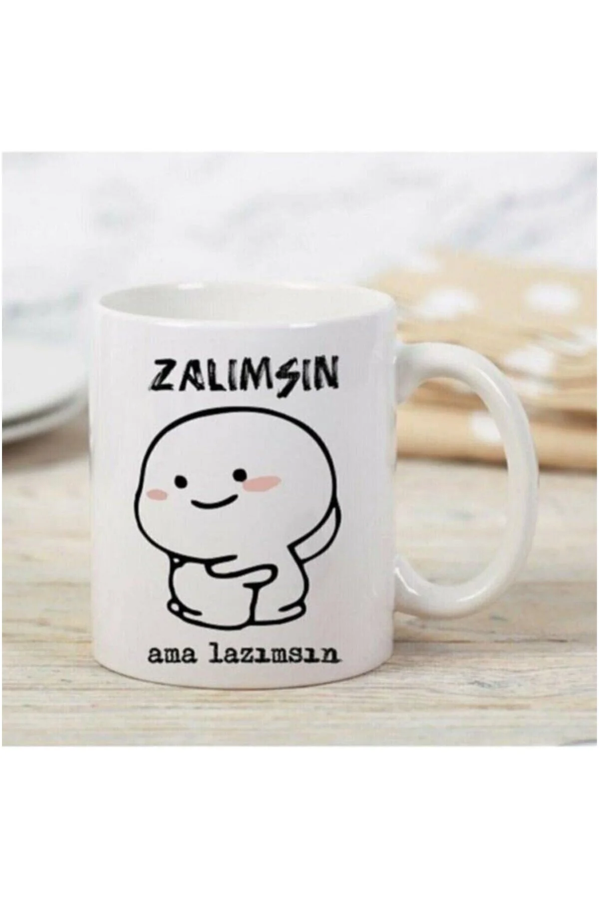 Zalimsin Ama Bana Lazımsın Yazılı Baskılı Kupa Bardak HSPLİNM-4533