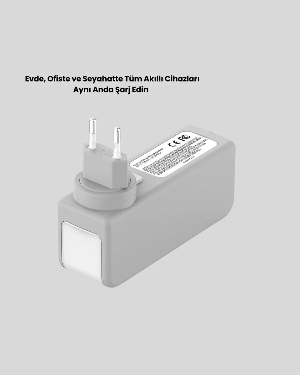 Zaman Kontrollü Çoklu Şarj Cihazı 30W - Ev ve Ofis İçin Enerji Tasarrufu