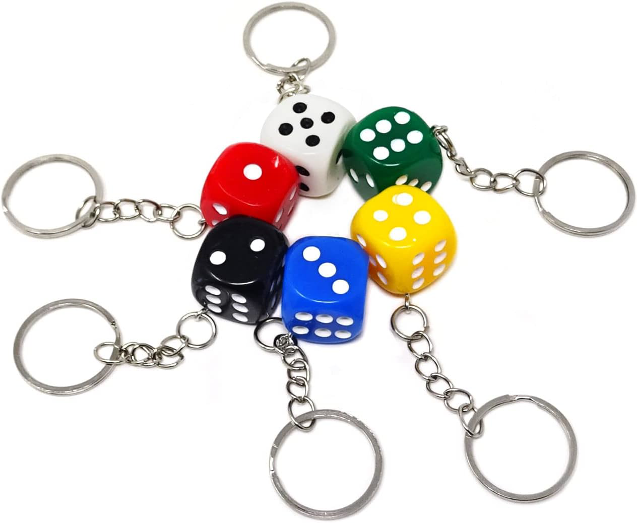 Limmy Zar Anahtarlık 1 Adet Araba Çanta Süs Anahtarlık - Beyaz