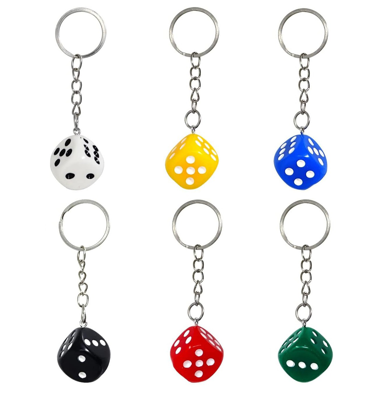 Zar Anahtarlık 1 Adet Araba Çanta Süs Anahtarlık - Siyah