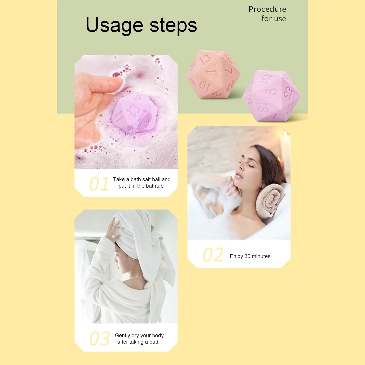 Zar Şekilli Banyo Bombası Köpük Bombası Köpük Spa Banyo Topu - 1 