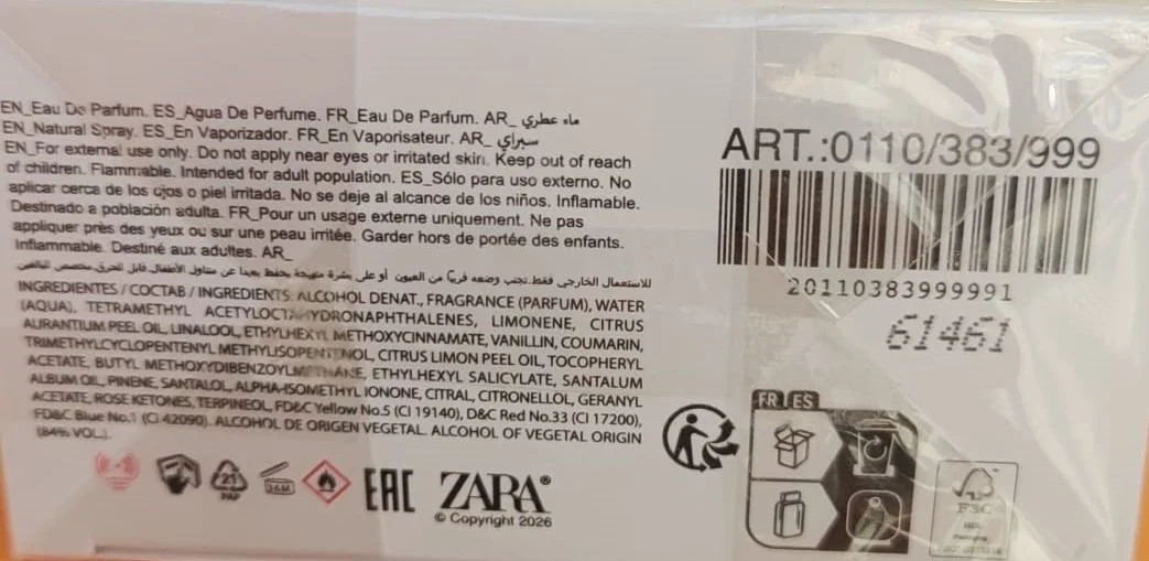 ZARA BELLE RIVIERA EDP 80 M