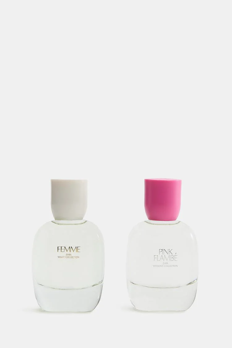 ZARA FEMME + PINK FLAMBÉ EDT 2x30ML (1.0 FL. OZ). ZARA FEMME + PINK FLAMBÉ EDT 2x30ML (1.0 FL. OZ).