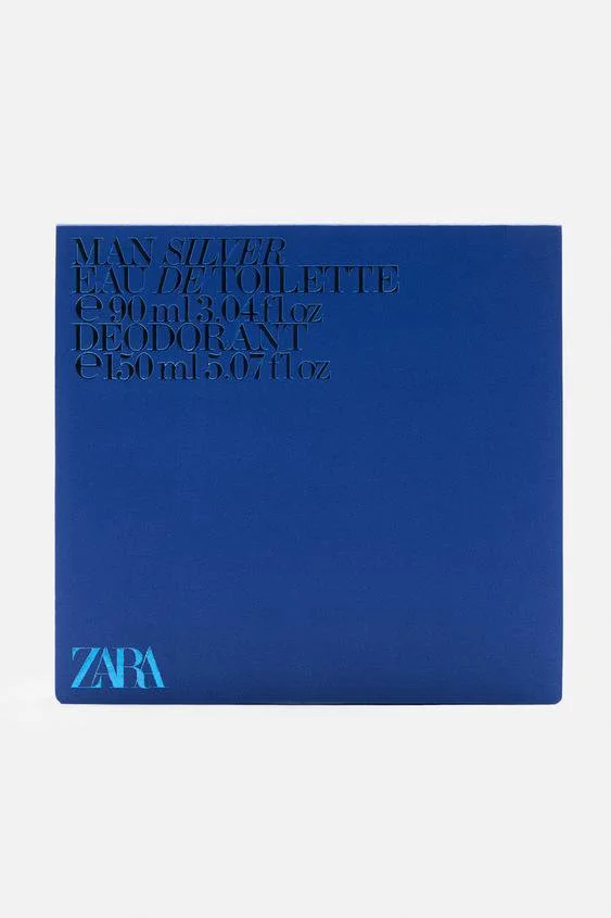 ZARA MAN SILVER EDT 90ML (3.04 FL OZ) + DEODORANT SPRAY EDC 150ML - Görsel 2