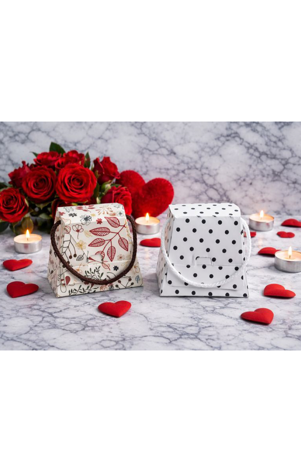 Zarafetin Noktası 2’li Hediyelik Karton Çanta–Sevgililer Günü ve 
