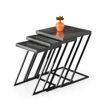 Sivas Gözde Mobilya Zarif Metal Ayak Kare Z 3'Lü Zigon Sehpa Sivas Gözde Mobilya Zarif Metal Ayak Kare Z 3'Lü Zigon Sehpa