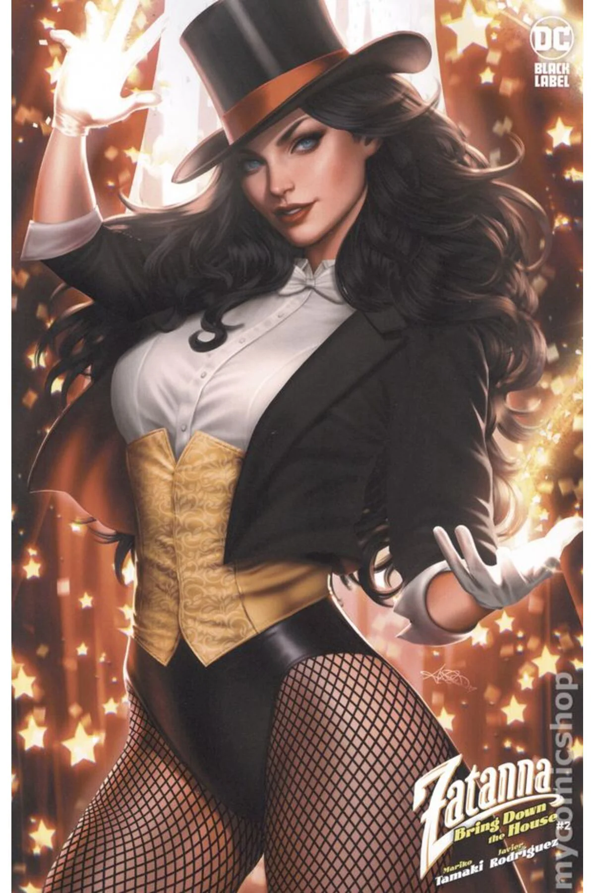 Zatanna Bring Down the House #2C (ingilizce) Cover by A. Diaz.