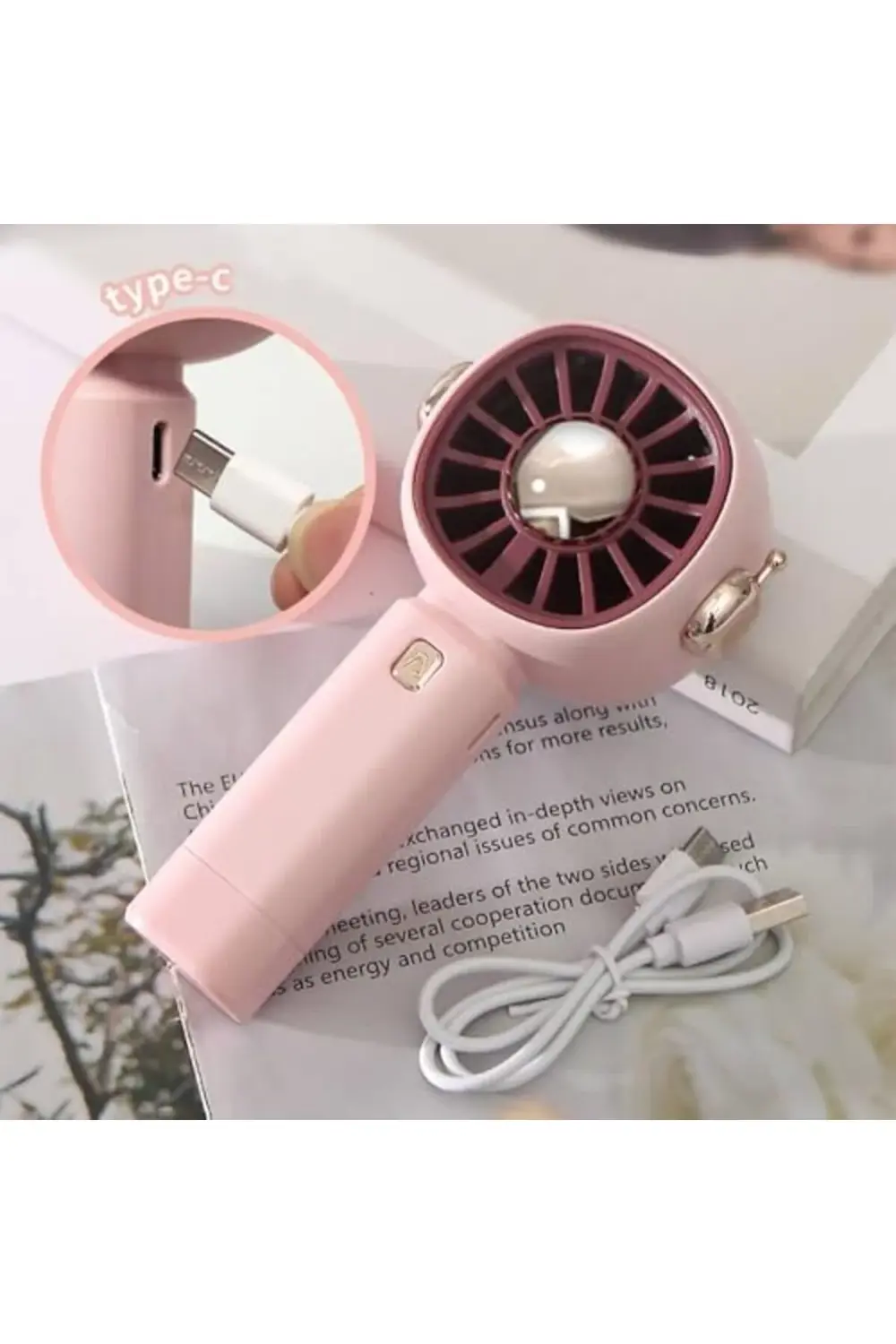 ZB102 Mini Portatif Soğutucu Fan El Fanı (Beyaz) 1155328