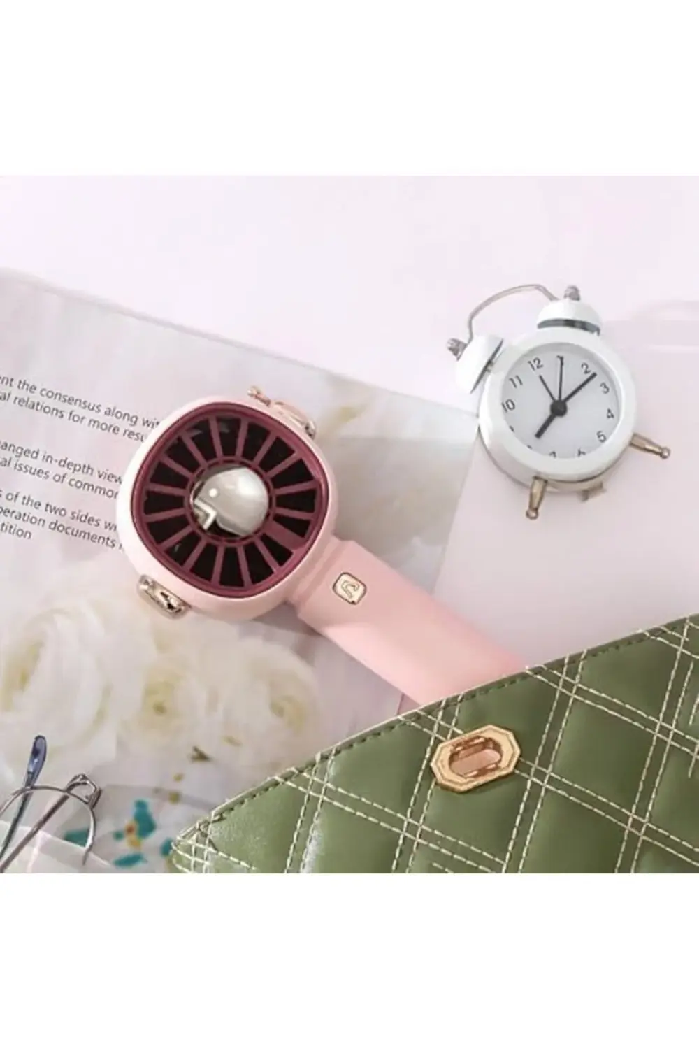 ZB102 Mini Portatif Soğutucu Fan El Fanı (Beyaz) 1155328