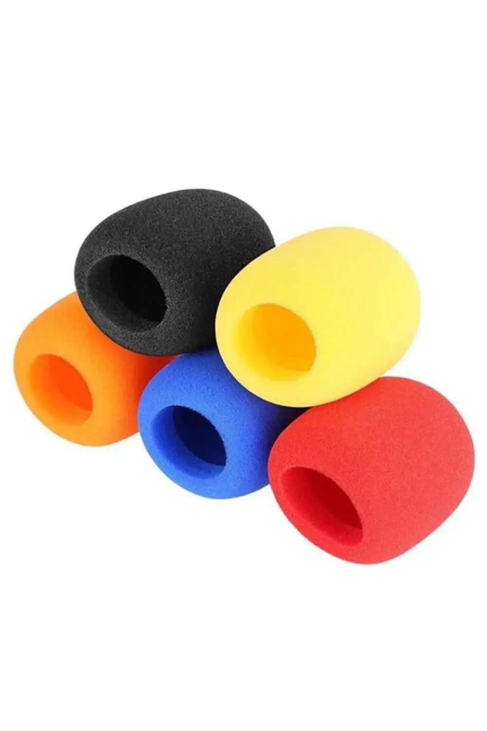 ZE-7130 5'li Standart 5 Renk El Mikrofon Süngeri (Sarı-Turuncu-Kı