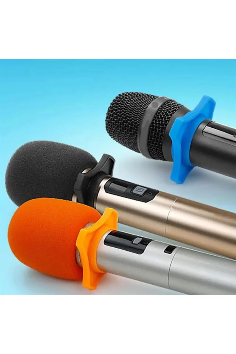 ZE-7130 5'li Standart 5 Renk El Mikrofon Süngeri (Sarı-Turuncu-Kı