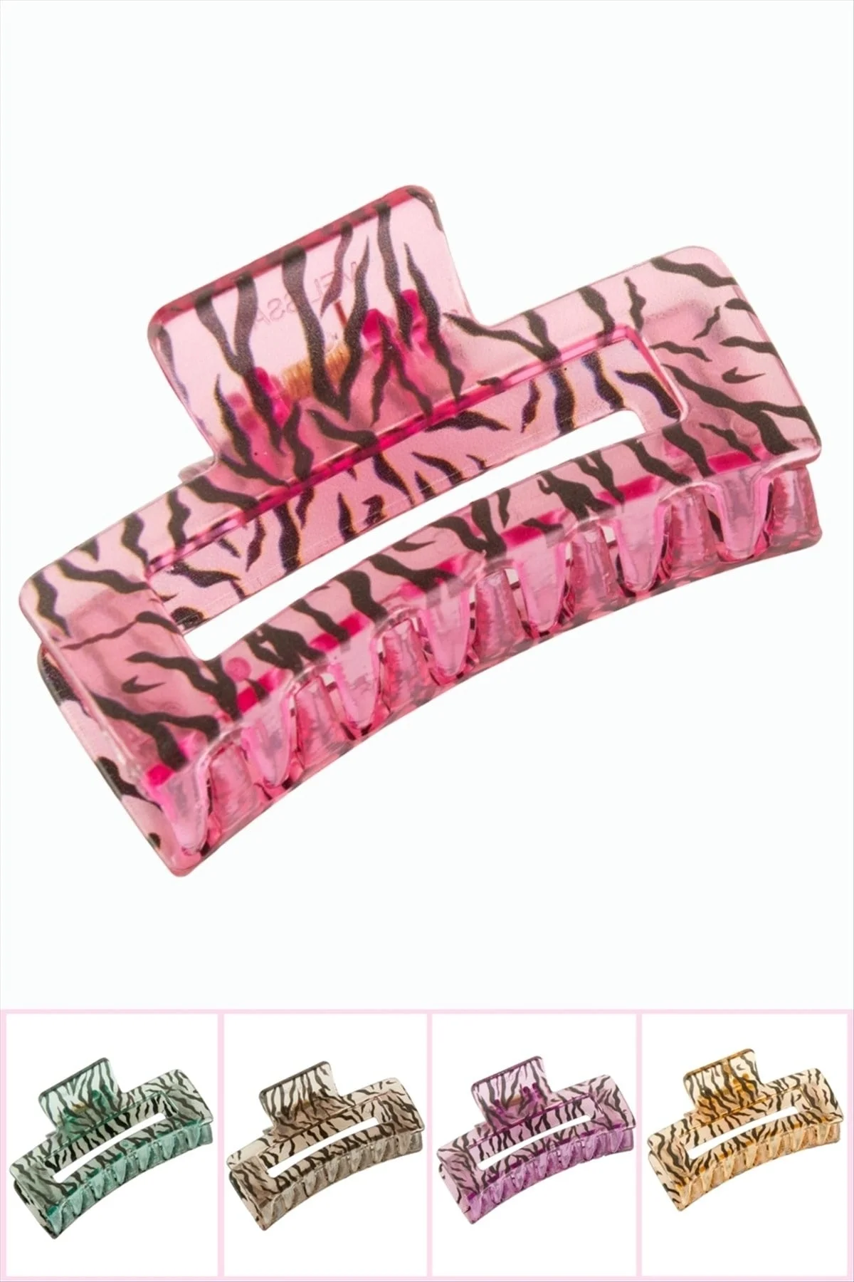 Zebra Desenli Dikdörtgen Mandal Toka 8 cm