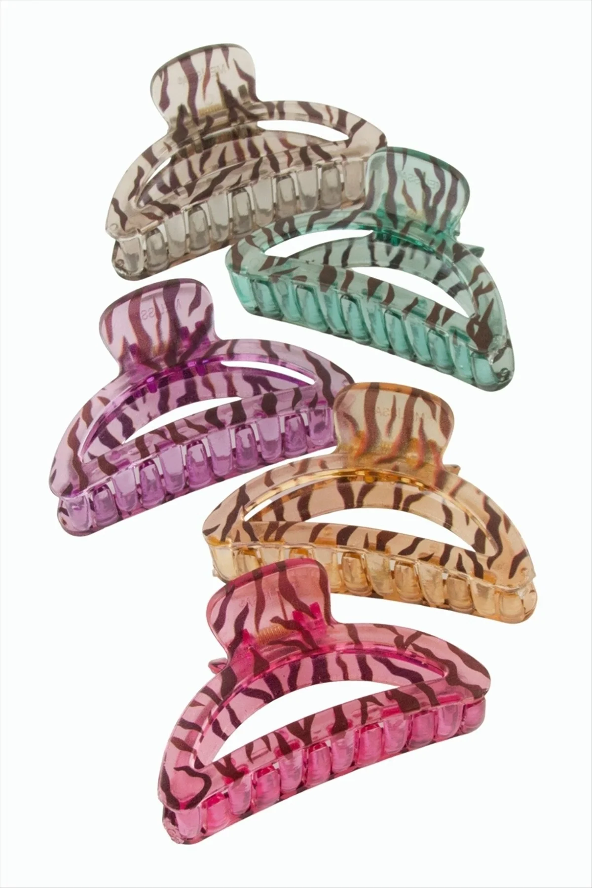 Zebra Desenli Oval Mandal Toka 8 cm
