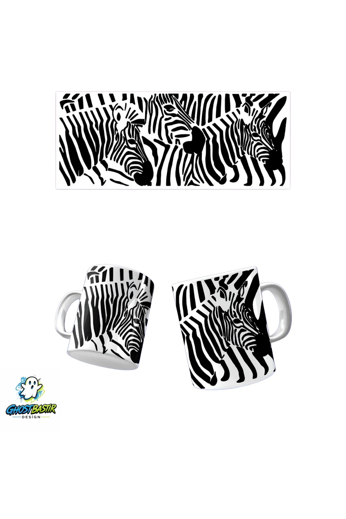Zebra Kupa Bardak | Tek Adet K0452