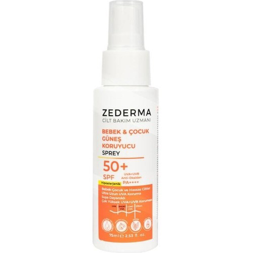 	 İsimsiz Marka: İd 2646545 Zederma Bebek Çocuk & Hassas Ciltler İçin Spf50+ Güneş Spreyiçok 