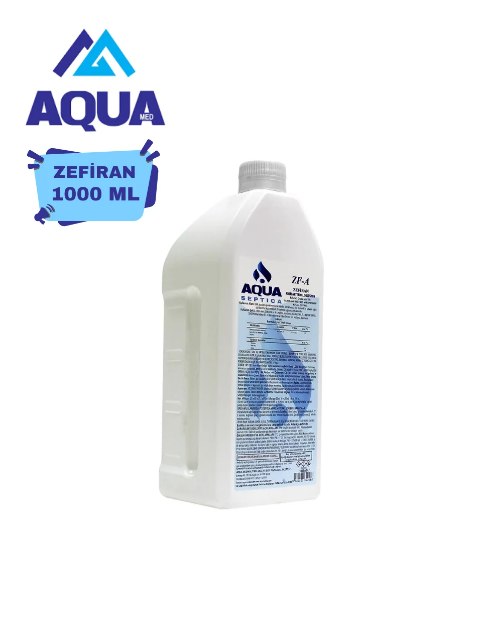 Zefiran 1000 ml Antiseptik Dezenfektan Çözeltisi - Klinik ve Medikal Hijyen
