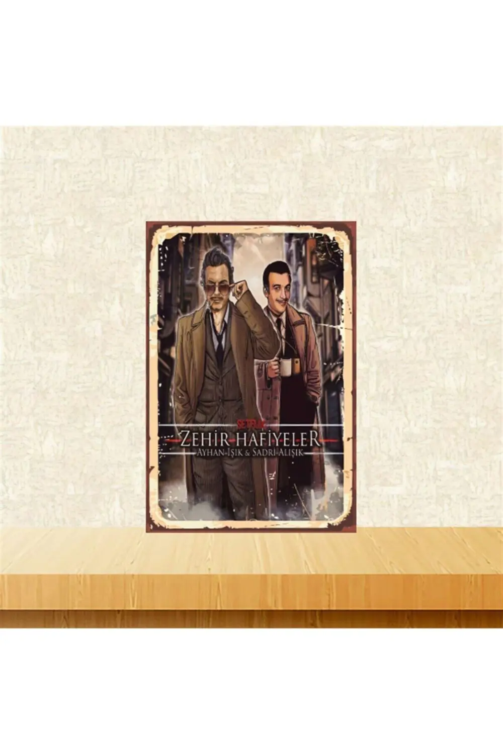 Zehir Hafiyeler 20-30 Cm Retro Ahşap Tablo Tkfx4993
