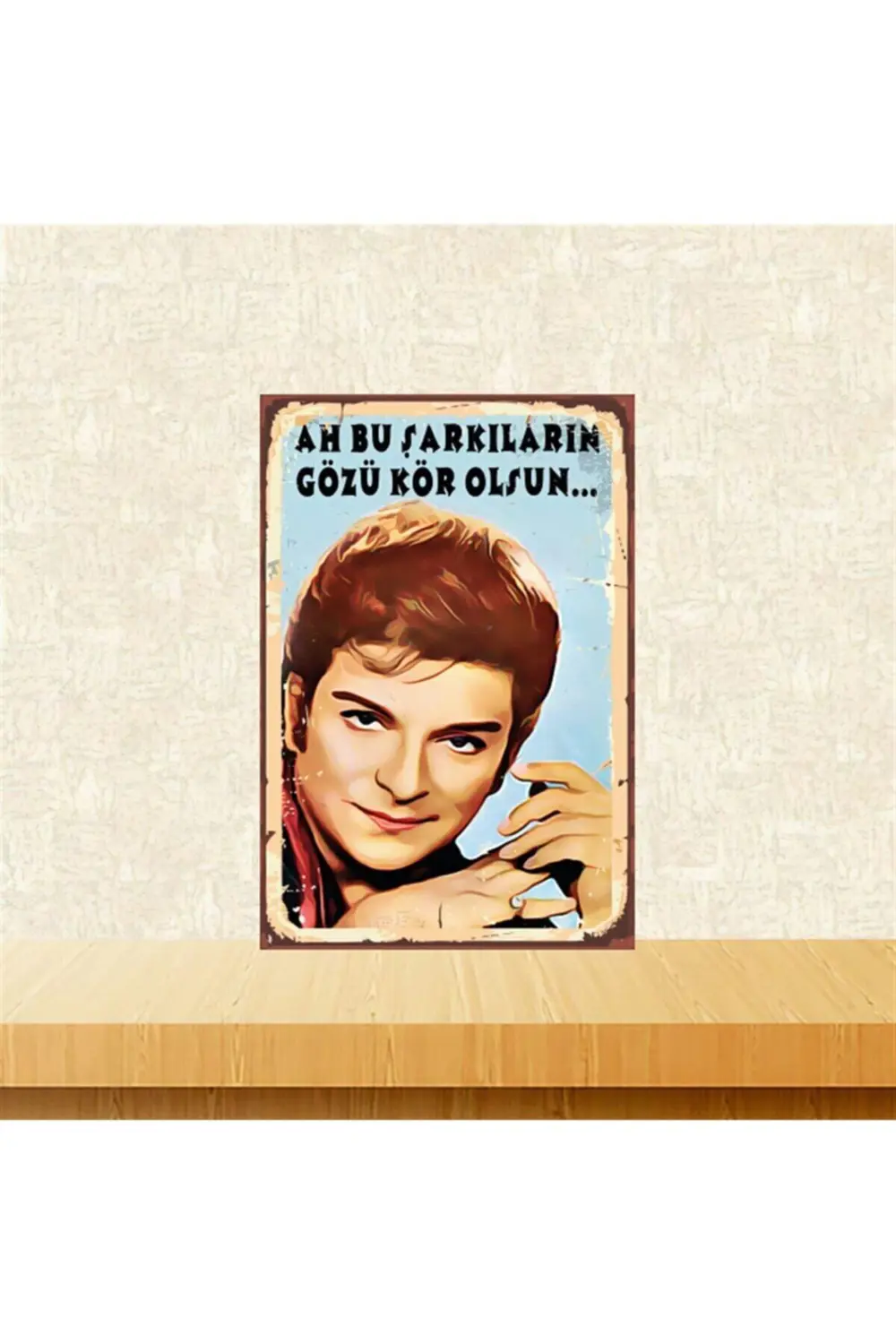 Zeki Müren Ah Bu Şarkıların Gözü Kör Olsun 20-30 Cm Retro Ahşap T