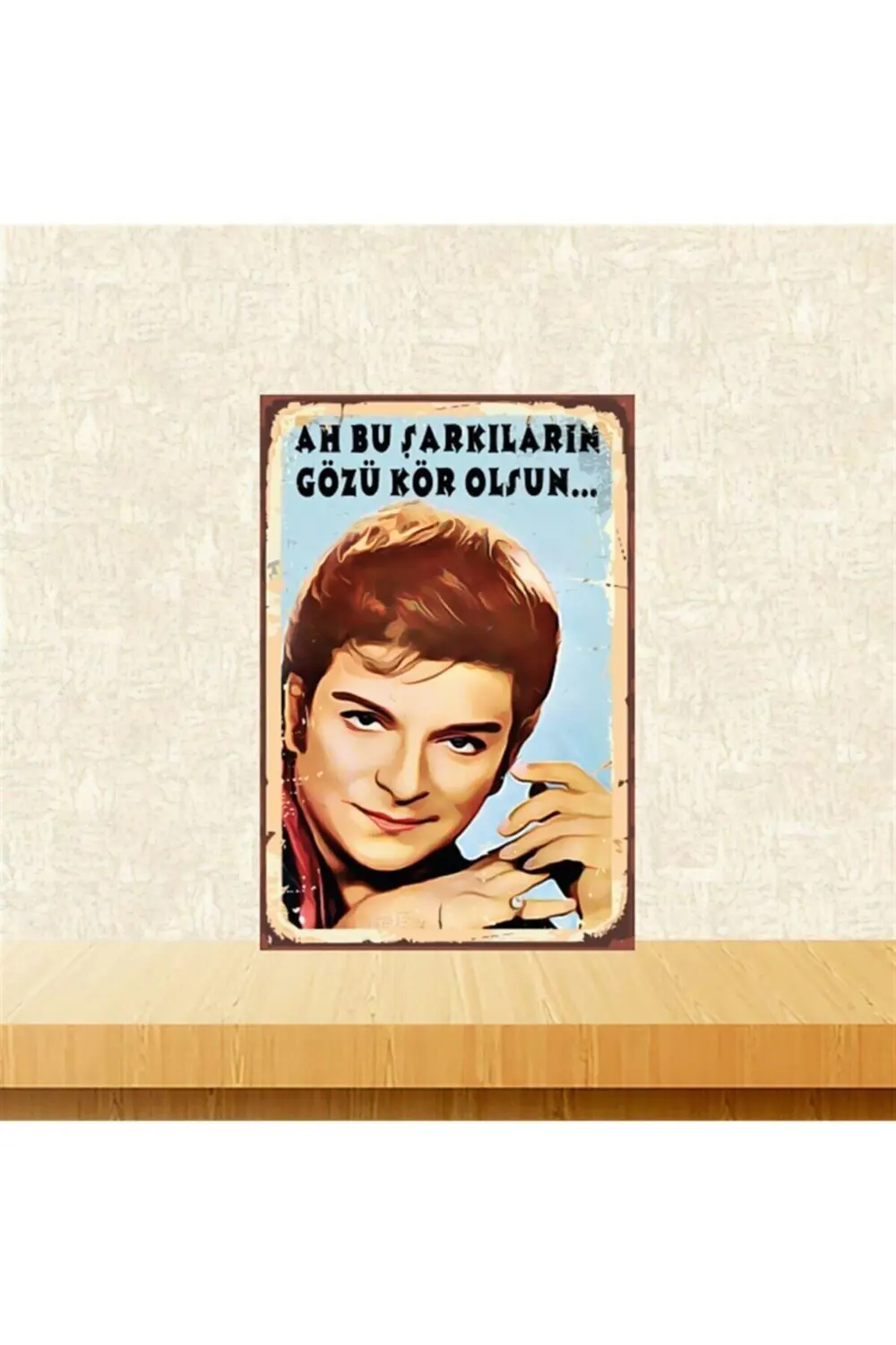 Zeki Müren Ah Bu Şarkıların Gözü Kör Olsun 20-30 Cm Retro Ahşap T