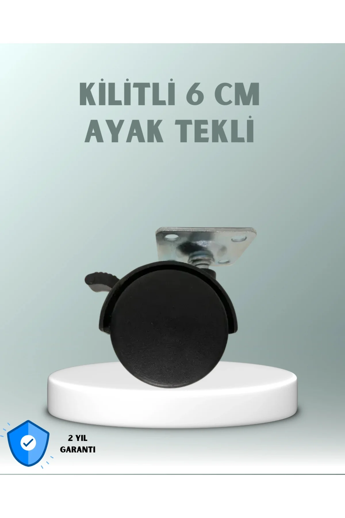 Zemin Korumalı 6 Cm Kilitli Döner Ayak