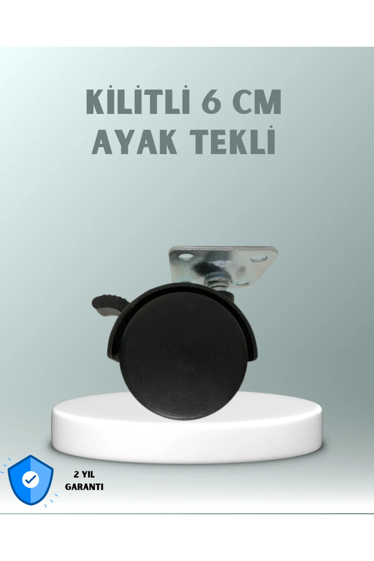 Zemin Korumalı 6 cm Kilitli Döner Ayak