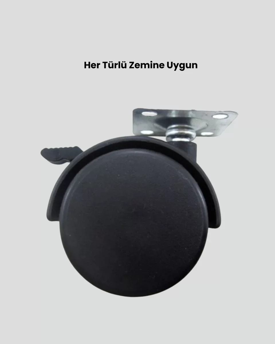 Zemin Korumalı Kilitli Ayak Tekerlek Seti 6 cm - Mobilite ve Koruma Çözümü