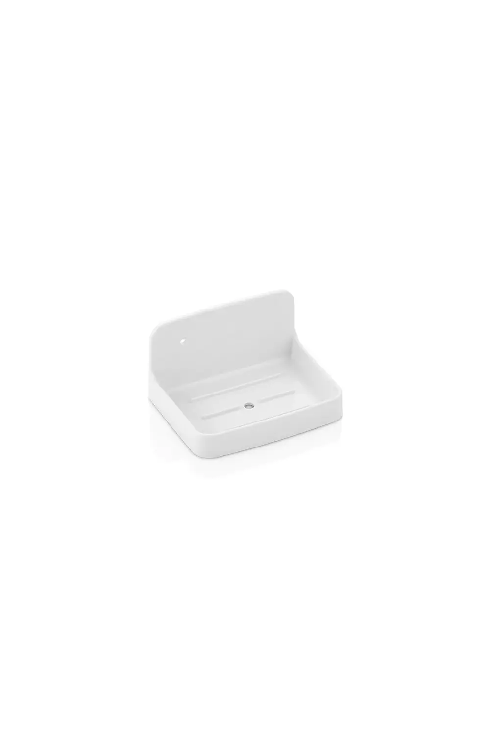 ZEN KATI SABUNLUK BEYAZ SERT PLASTİK YAPIŞKANLI - DUVARA MONTE (4