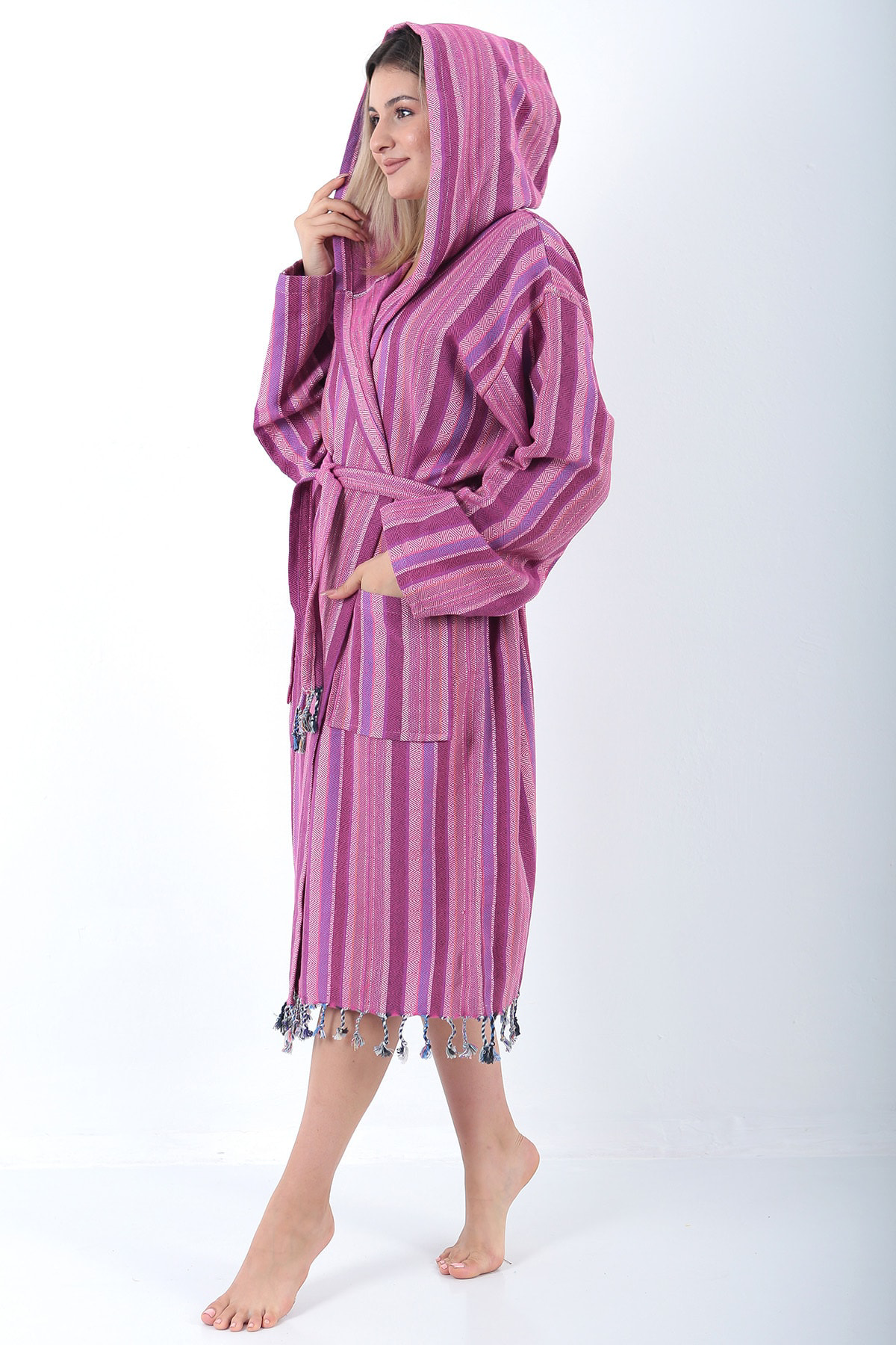 Buldan Concept Zena Peştemal Bornoz Mor