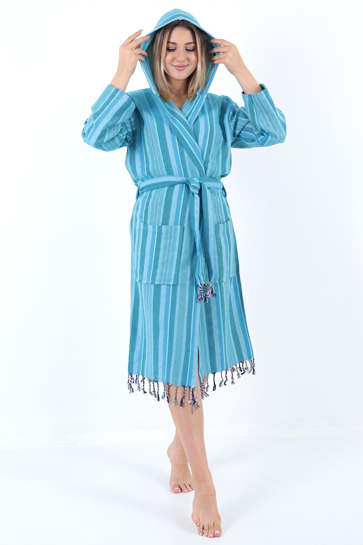 Buldan Concept Zena Peştemal Bornoz Turkuaz