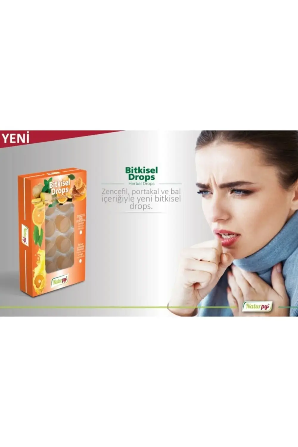 Zencefil Bal Portakal Bitkisel Pastil Drops 30g