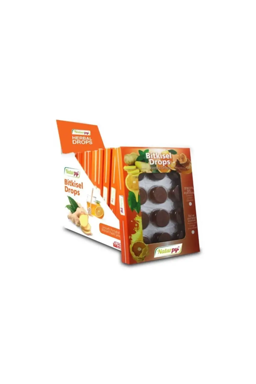 Zencefil Bal Portakal Bitkisel Pastil Drops 30g