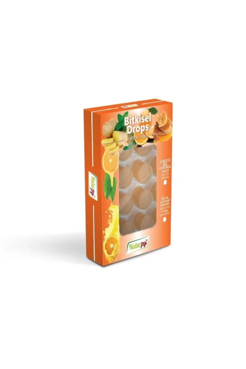 Zencefil Bal Portakal Bitkisel Pastil Drops 30g