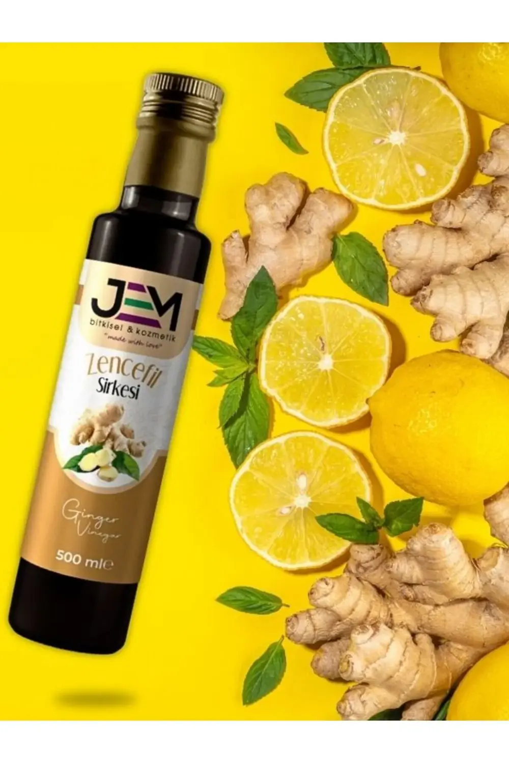 Jem Kozmetik Bitkisel Zencefil Sirkesi 500 Ml Ginger Vinegar