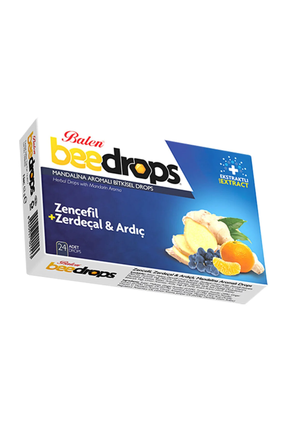 Zencefil Zerdeçal Ve Ardıç Mandalina Aromalı Bitkisel Beedrops Pastil 24 Adet