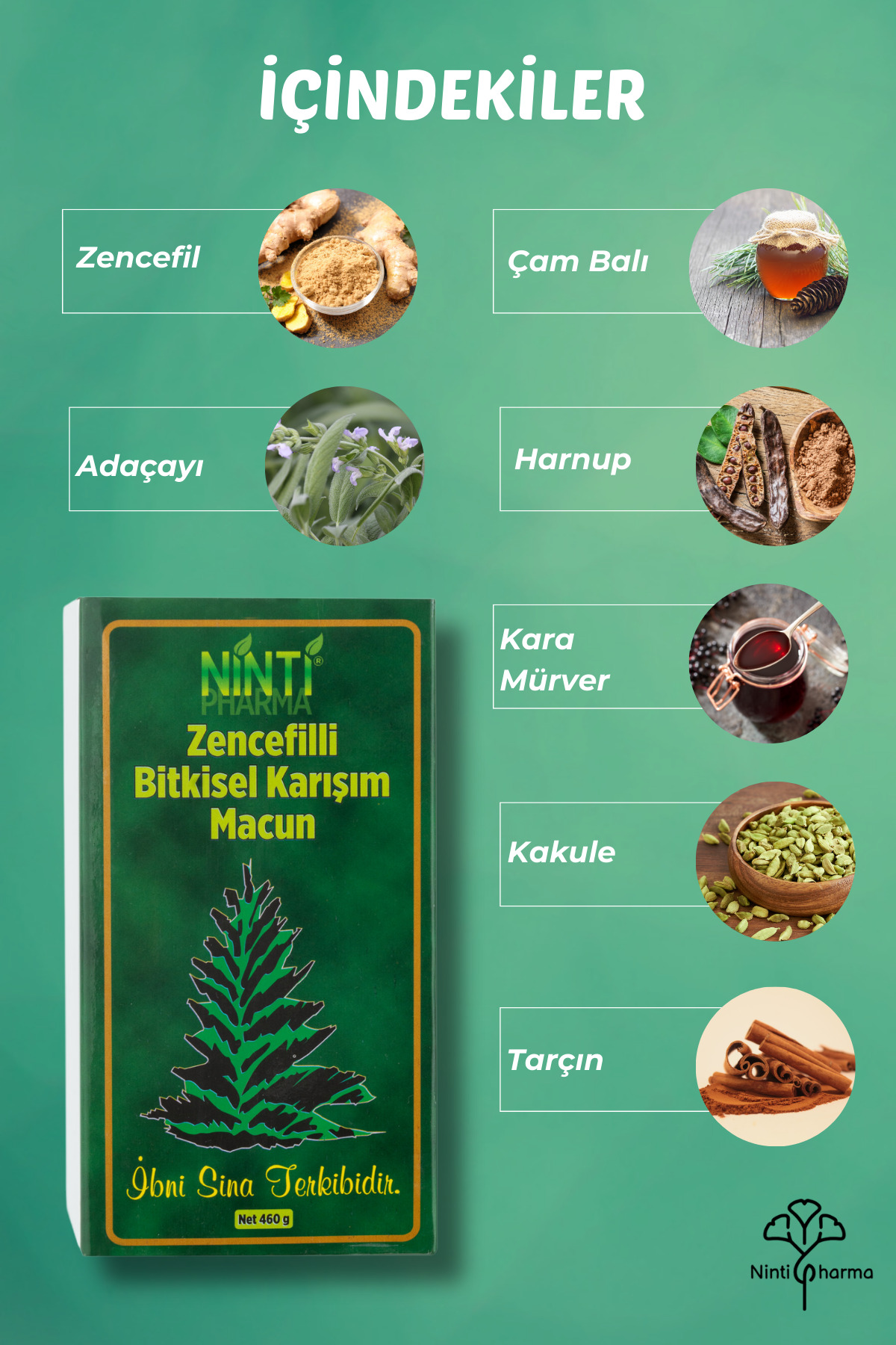 Zencefilli Ballı Bitkisel Karışımlı Macun, Ibni Sina Terkibi Zeng