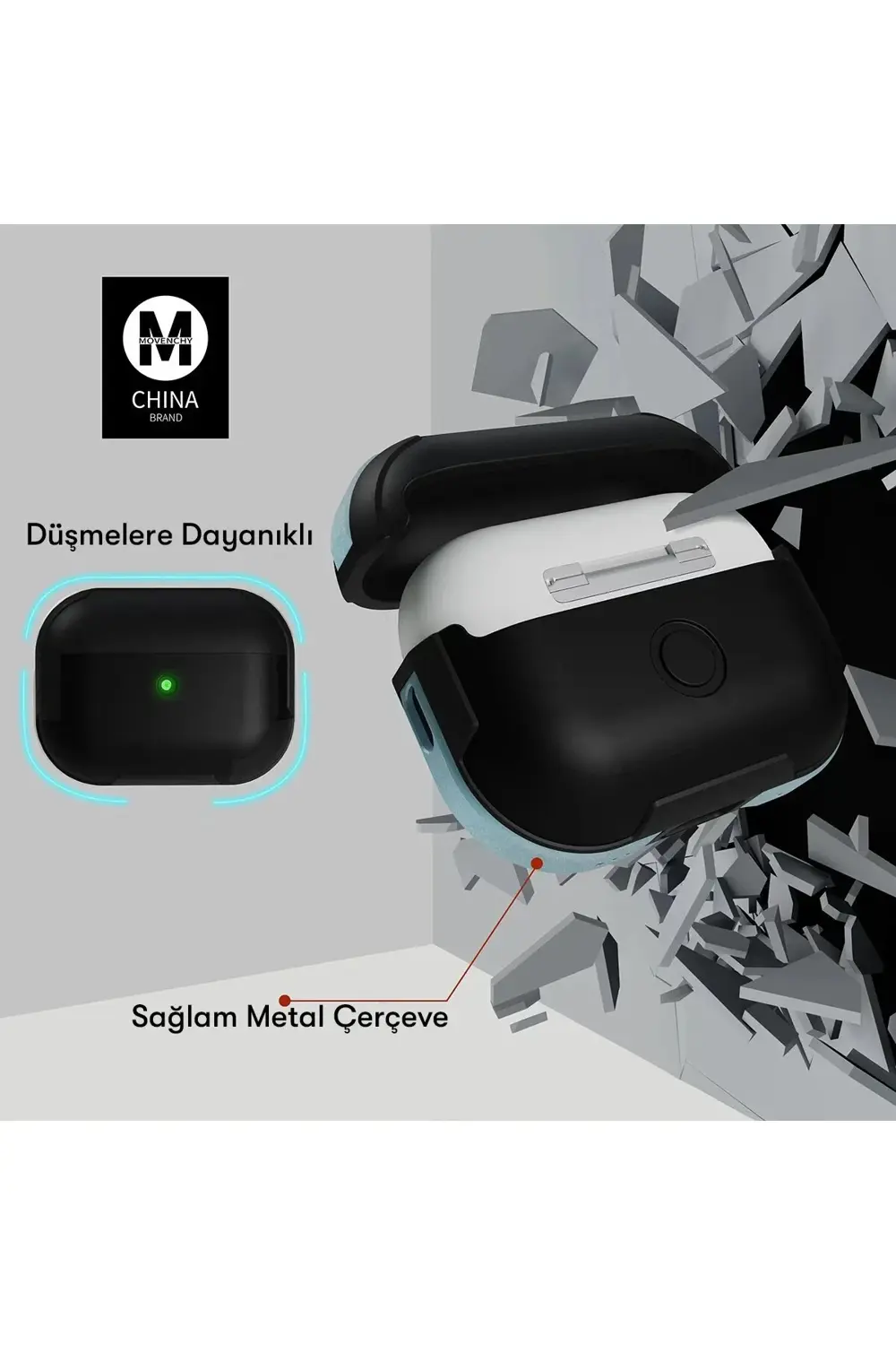 ZENGEZUR Pro 2 (2.nesil) MO-A8 Armor Kılıf - Sierra Blue