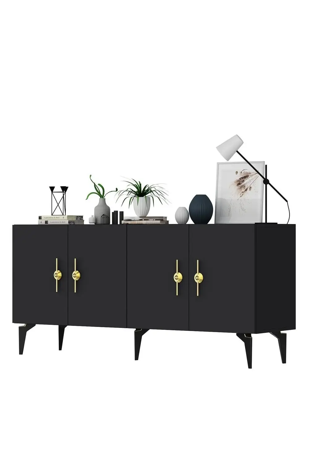 ZENNİT 4 KAPAKLI RAFLI KONSOL ANTRASİT