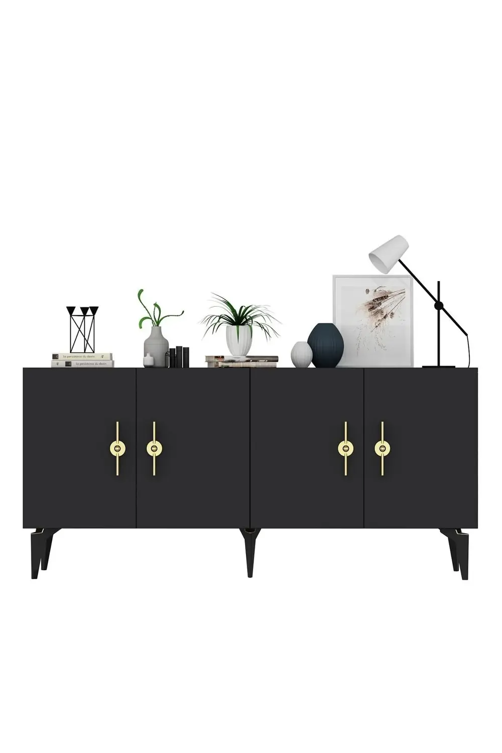 ZENNİT 4 KAPAKLI RAFLI KONSOL ANTRASİT