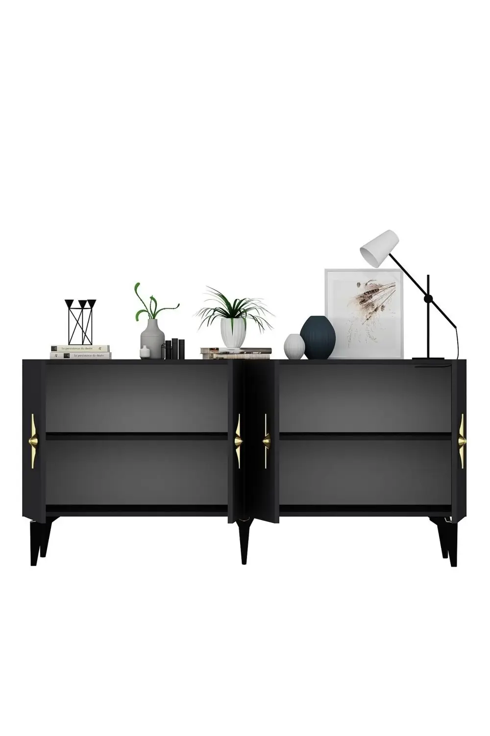 ZENNİT 4 KAPAKLI RAFLI KONSOL ANTRASİT