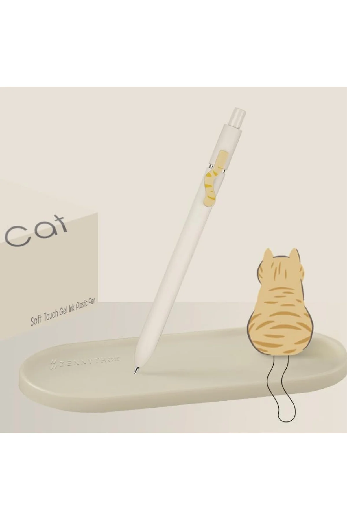 Zennyth Mavi Mürekkepli Cat (Kedi) Jel Kalem 4'lü