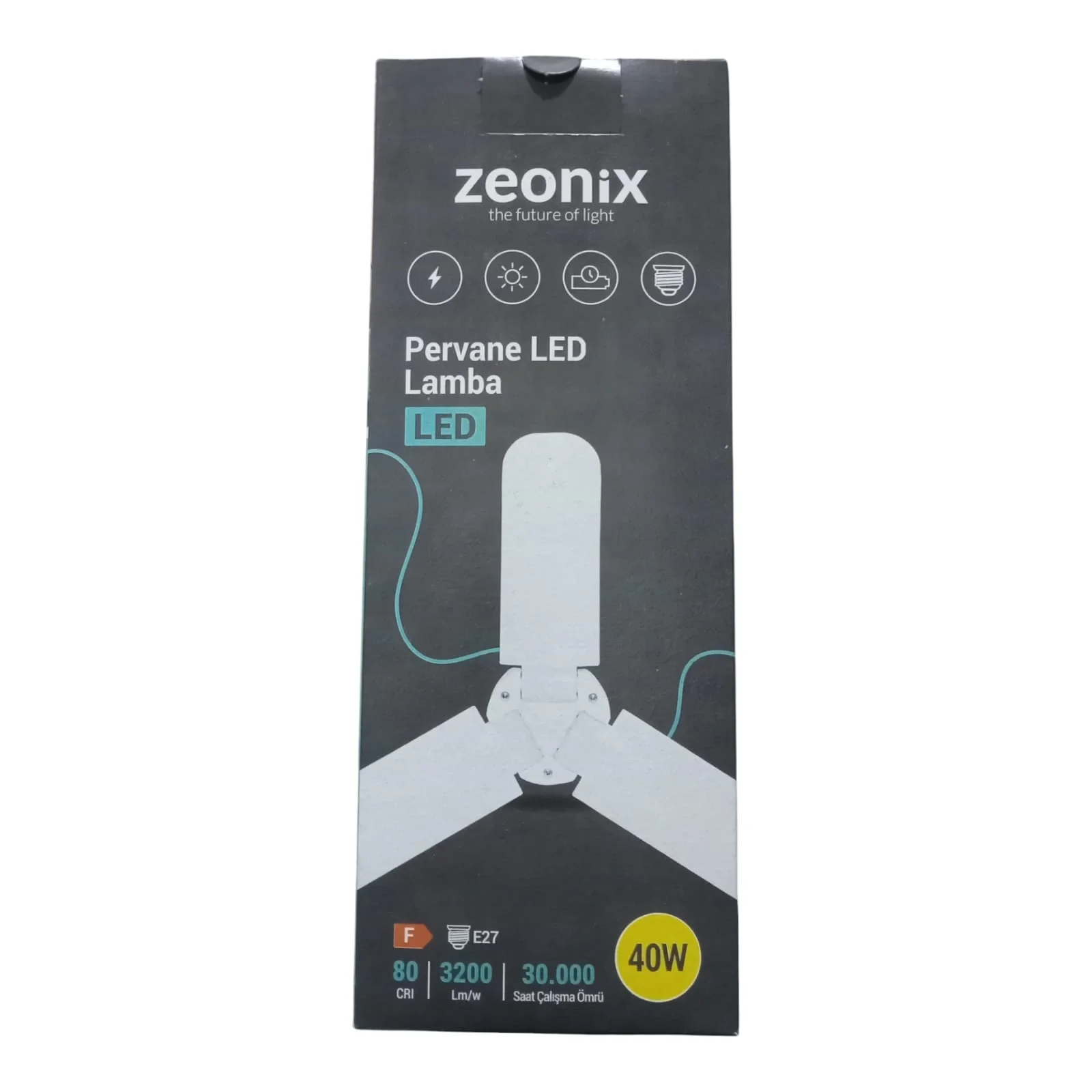 Zeonix 40w 3 Kanatlı Pervane Ampul Zeonix 40w 3 Kanatlı Pervane Ampul